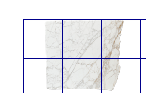 Tegels 80x80 cm van Calacatta Oro marmer op maat voor badkamer