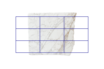 Tegels 80x40 cm van Calacatta Oro marmer op maat voor woonkamer of entree