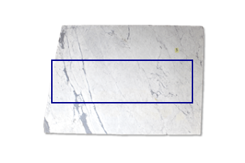 Keukenblad van Statuarietto Venato marmer op maat voor keuken 200x62 cm