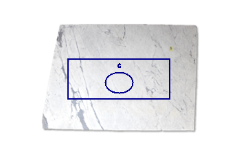 Lavandino di Statuarietto Venato marmo su misura per bagno 150x60 cm