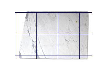 Losas 370x70 cm de Statuarietto Venato marmol a medida para cocina