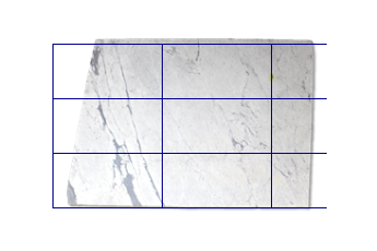 Tegels 100x50 cm van Statuarietto Venato marmer op maat voor woonkamer of entree