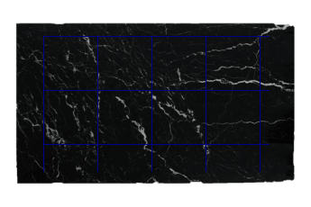 Tegels 60x60 cm van Nero Marquina marmer op maat voor keuken