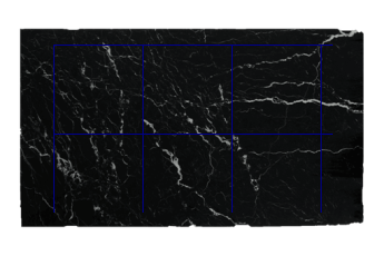 Tegels 80x80 cm van Nero Marquina marmer op maat voor keuken