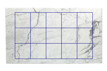 Pavimenti 50x50 cm di Statuario Venato marmo su misura per bagno