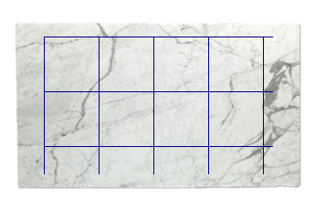 Pavimenti 60x60 cm di Statuario Venato marmo su misura per rivestimento murale
