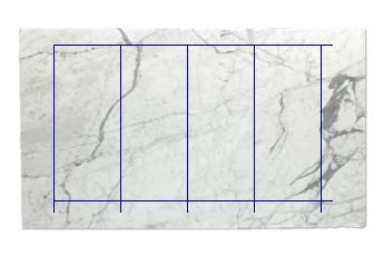 Lastrini 140x60 cm di Statuario Venato marmo su misura per rivestimento murale