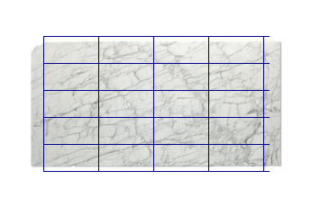 Pavimenti 61x30.5 cm di Calacatta Zeta marmo su misura per bagno