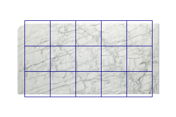 Pavimenti 50x50 cm di Calacatta Zeta marmo su misura per rivestimento murale