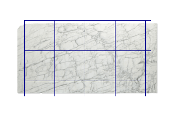 Tiles 60x60 cm made of Calacatta Zeta marble cut to size for wall covering
