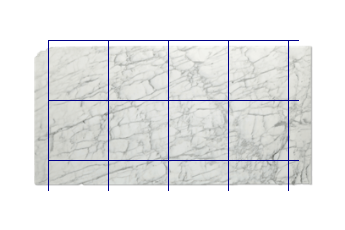 Pavimenti 60x60 cm di Calacatta Zeta marmo su misura per rivestimento murale
