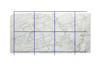 Pavimenti 70x70 cm di Calacatta Zeta marmo su misura per bagno