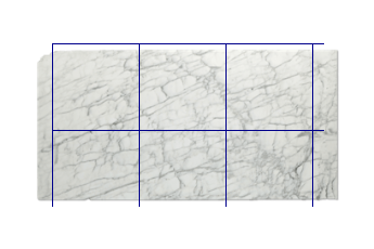 Pavimenti 80x80 cm di Calacatta Zeta marmo su misura per bagno