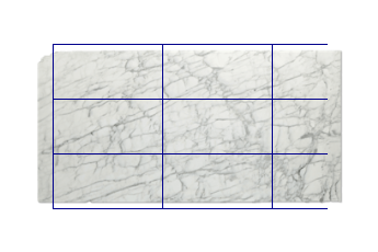 Pavimenti 100x50 cm di Calacatta Zeta marmo su misura per bagno