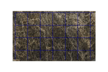 Pavimenti 40x40 cm di Nero Emperador marmo su misura per rivestimento murale