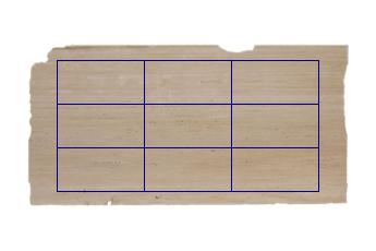 Pavimenti 80x40 cm di Travertino Romano marmo su misura per cucina