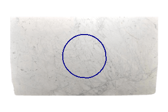 Tafelblad rond van Statuarietto Venato marmer op maat voor tafelblad 90x90 cm