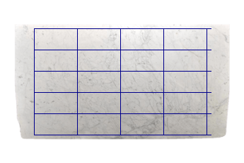 Tegels 61x30.5 cm van Statuarietto Venato marmer op maat voor wandbekleding