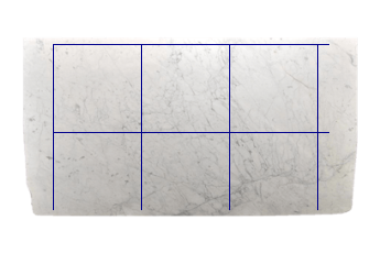 Tegels 80x80 cm van Statuarietto Venato marmer op maat voor wandbekleding