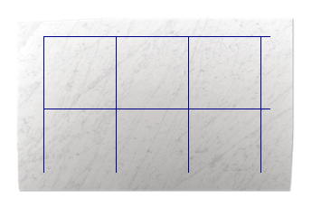 Tegels 80x80 cm van Bianco Carrara Gioia marmer op maat voor badkamer