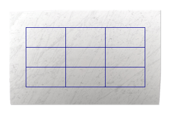 Dalles 80x40 cm de Bianco Carrara Gioia marbre sur mesure pour salle de bains