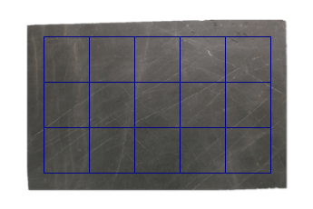Tegels 50x50 cm van Pietra Grey marmer op maat voor keuken