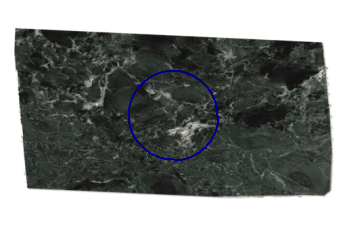 Tafelblad rond van Verde Alpi marmer op maat voor woonkamer of entree 90x90 cm
