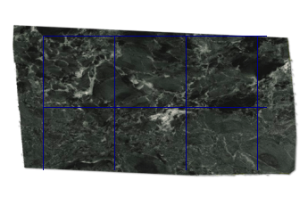 Tegels 80x80 cm van Verde Alpi marmer op maat voor wandbekleding