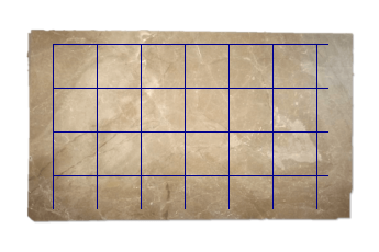 Pavimenti 40x40 cm di Emperador Light marmo su misura per bagno
