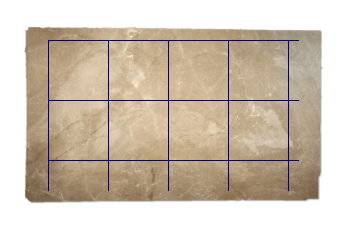 Pavimenti 60x60 cm di Emperador Light marmo su misura per cucina