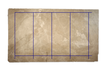 Lastrini 140x60 cm de Emperador Light marbre sur mesure pour revêtement mural