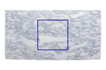 Plaat op maat van Calacatta Blue marmer op maat voor vloeren 100x100 cm