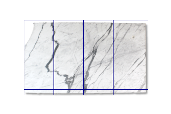 Lastrini 140x60 cm di Statuario Venato marmo su misura per cucina