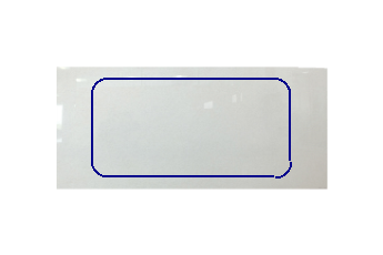 Tafelblad met afgeronde hoeken van Crystal White marmer op maat voor tafelblad 180x90 cm