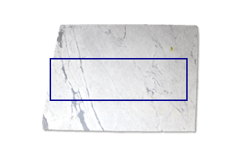 Plan de cuisine de Statuarietto Venato marbre sur mesure pour cuisine 200x62 cm