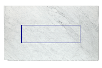 Küchen Arbeitsplatte aus Bianco Carrara Marmor nach Mass für Küche 200x62 cm