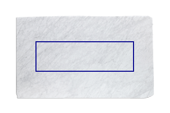Keukenblad van Bianco Carrara marmer op maat voor keuken 200x62 cm
