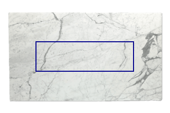 Piano cucina di Statuario Venato marmo su misura per cucina 200x62 cm