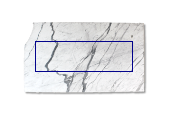 Kitchen top made of Statuario Venato marble cut to size for kitchen 200x62 cm