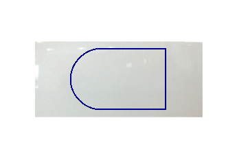 Tafelblad halfrond van Crystal White marmer op maat voor woonkamer of entree 140x90 cm
