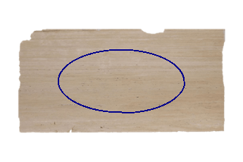 Tafelblad ovaal (ellips) van Travertino Romano marmer op maat voor tafelblad 180x90 cm