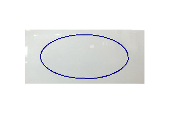 Tischplatte, ellipse aus Crystal White Marmor nach Mass für Tischplatte 180x90 cm