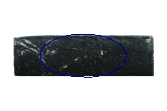 Mesa, elipse de Titanium Black granito a medida para living o entrada 180x90 cm