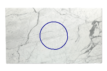 Table, ronde de Statuario Venato marbre sur mesure pour salon ou entrée 90x90 cm