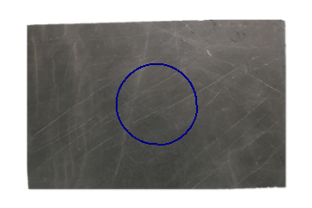 Tafelblad rond van Pietra Grey marmer op maat voor woonkamer of entree 90x90 cm