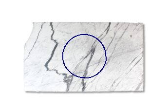 Tavola, rotonda di Statuario Venato marmo su misura per tavola 90x90 cm