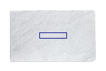 Traptrede van Bianco Carrara marmer op maat voor woonkamer of entree 90x20 cm