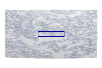 Stair step made of Calacatta Blue marble cut to size for living or entrance hall 90x20 cm