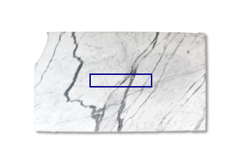 Stair step made of Statuario Venato marble cut to size for living or entrance hall 90x20 cm