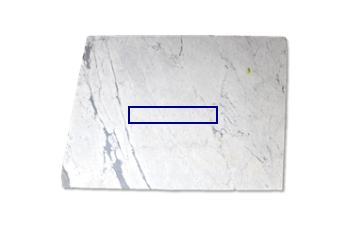 Contremarche de Statuarietto Venato marbre sur mesure pour salon ou entrée 90x18 cm
